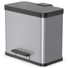 Hailo Coș De Gunoi Cu Pedală Oko Trio Plus, Argintiu, 3X9 L, Mărime L