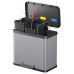 Hailo Coș De Gunoi Cu Pedală Oko Trio Plus, Argintiu, 3X9 L, Mărime L