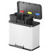 Hailo Coș De Gunoi Cu Pedală Oko Trio Plus, Alb, 3X9 L, Mărime L