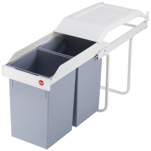 Hailo Coș De Gunoi Pentru Dulap Multi-Box Duo, L, Crem, 2 X 14 L