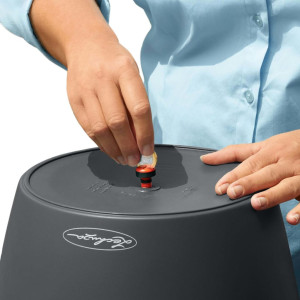 Lechuza Jardinieră Classico Color 43 All-In-One, Gri Ardezie, 13244