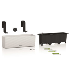 Lechuza Jardinieră Cube Color Triple Cu Suporturi, Alb, 13680