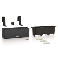 Lechuza Jardinieră Cube Color Triple Cu Suporturi, Antracit, 13684