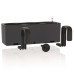 Lechuza Jardinieră Cube Color Triple Cu Suporturi, Antracit, 13684