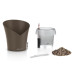 Lechuza Jardinieră "Orchidea All-In-One", Gri Taupe, Diametru 18 Cm