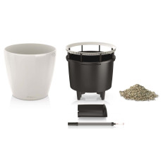 Lechuza Jardinieră Classico 35 Ls All-In-One, Alb Extralucios, 16060