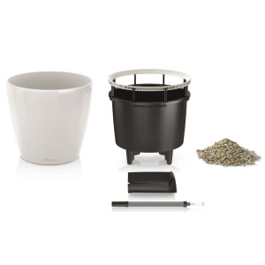 Lechuza Jardinieră Classico 35 Ls All-In-One, Alb Extralucios, 16060