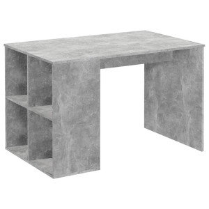 Fmd Birou Cu Rafturi Laterale, Gri Beton, 117 X 73 X 75 Cm