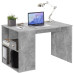 Fmd Birou Cu Rafturi Laterale, Gri Beton, 117 X 73 X 75 Cm