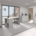 Fmd Birou Cu Rafturi Laterale, Gri Beton, 117 X 73 X 75 Cm