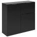 Fmd Comodă Cu Sertar Și Uși, Negru, 89,1X31,7X81,3 Cm