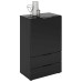 Fmd Comodă Cu Sertar Și Uși, Negru, 49,7X31,7X81,3 Cm