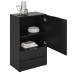 Fmd Comodă Cu Sertar Și Uși, Negru, 49,7X31,7X81,3 Cm