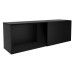 Fmd Cuier Haine Cu Compartiment De Perete, Negru, 99,1X27,2X33 Cm