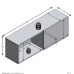 Fmd Cuier Haine Cu Compartiment De Perete, Negru, 99,1X27,2X33 Cm