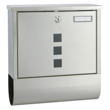 Hi Cutie De Scrisori Cu Suport Ziare, 30,5X9,6X33,5 Cm Oțel Inoxidabil