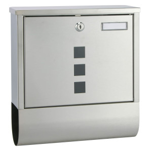 Hi Cutie De Scrisori Cu Suport Ziare, 30,5X9,6X33,5 Cm Oțel Inoxidabil