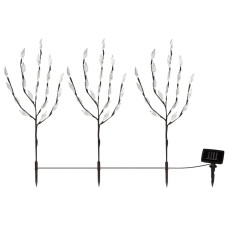 Hi Arbust Cu Lumină Led Solară 50 Cm, Transparent Și Maro