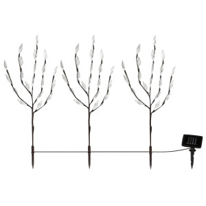 Hi Arbust Cu Lumină Led Solară 50 Cm, Transparent Și Maro