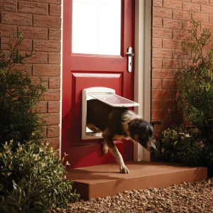 Petsafe Ușă Pentru Animale De Companie 2 Căi 740 Medie Alb 26,7X22,8Cm