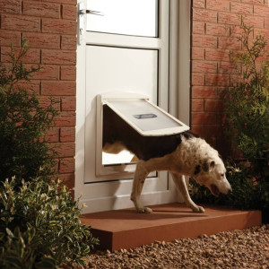 Petsafe Ușă Animale De Companie În 2 Căi 760 Mare 35,6X30,5Cm Alb 5023