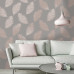 Dutch Wallcoverings Tapet "Fawning Feather", Gri Și Aur Roz