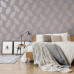 Dutch Wallcoverings Tapet "Fawning Feather", Gri Și Aur Roz