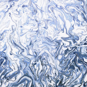 Dutch Wallcoverings Tapet "Liquid Marble", Albastru