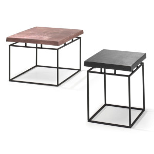 Rousseau Set Măsuțe De Cafea „Aron”, 2 Piese, Gri Și Ruginiu, Metal