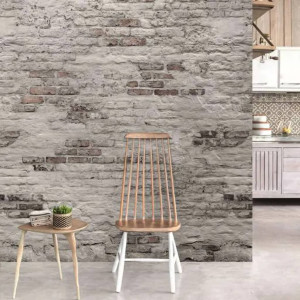 Dutch Wallcoverings Foto Tapet „Old Brick Wall”, Gri