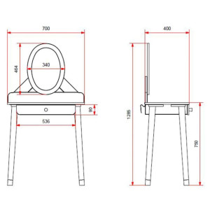 Vipack Masă De Toaletă Pentru Copii "Billy", Cu Oglindă, Alb, Lemn