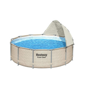 Bestway Copertină Pentru Piscină Supraterană, Alb