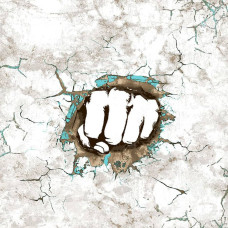Noordwand Tapet "Friends & Coffee Concrete Boxing Fist”, Gri Și Alb