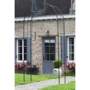 Nature Arcadă De Grădină, Negru, 229 X 38 X 113 Cm, Metal