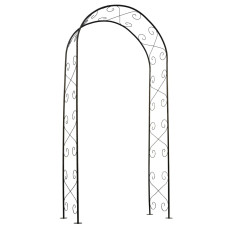 Nature Arcadă De Grădină, Negru, 100 X 37 X 230 Cm, Metal