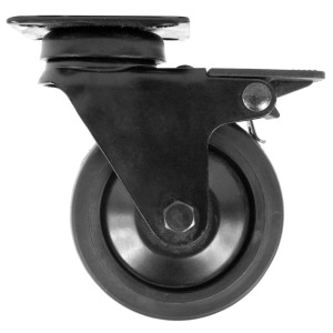 Mac Lean Roată Pivotantă Cu Frână, 4 Buc., Negru, 75 Mm
