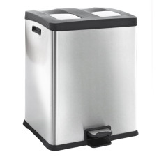 Eko Coș De Gunoi Cu Pedală Rejoice, Argintiu Mat, 2X30 L