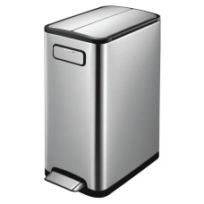 Eko Coș De Gunoi Cu Pedală Ecofly, Argintiu Mat, 45 L