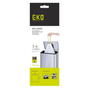 Eko Set Saci De Gunoi "A", Alb, 3-6 L, 24X30 Buc.