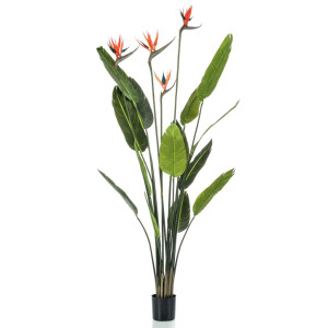 Emerald Arbore Artificial De Strelitzia Cu 4 Flori În Ghiveci 150 Cm