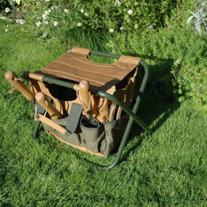 Esschert Design Geantă Pentru Unelte De Grădinărit Și Scaun Gt01