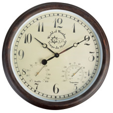 Esschert Design Ceas De Gară Cu Termo-Higrometru Tf008, 30,5 Cm