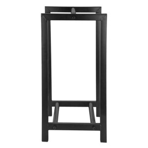 Esschert Design Suport Și Căruț Pentru Depozitare Lemne, Negru