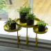 Esschert Design Tavă Pentru Plante Cu Clemă, Auriu, Rotund, S