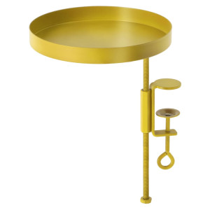 Esschert Design Tavă Pentru Plante Cu Clemă, Auriu, Rotund, M