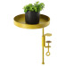 Esschert Design Tavă Pentru Plante Cu Clemă, Auriu, Rotund, M