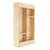 Esschert Design Masă De Bar De Perete Cu Raft Rabatabil, Natural, L