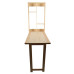 Esschert Design Masă De Bar De Perete Cu Raft Rabatabil, Natural, L