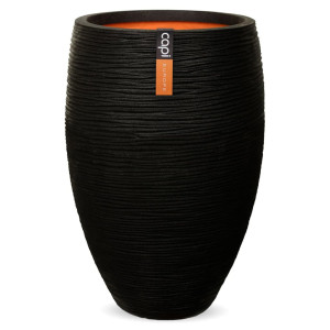 Capi Ghiveci Elegant Nature Rib Deluxe, Negru, 45X72 Cm
