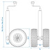Proplus Roată De Manevră Dublă Jantă Plastic Cu Anvelopă Aer 26X8,5 Cm